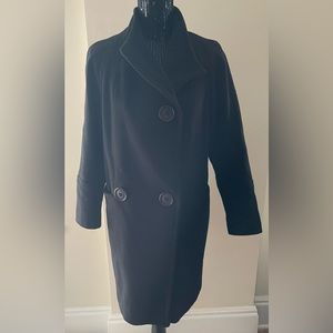 Vintage ELECTRE PARIS Black Virgin Wool Coat